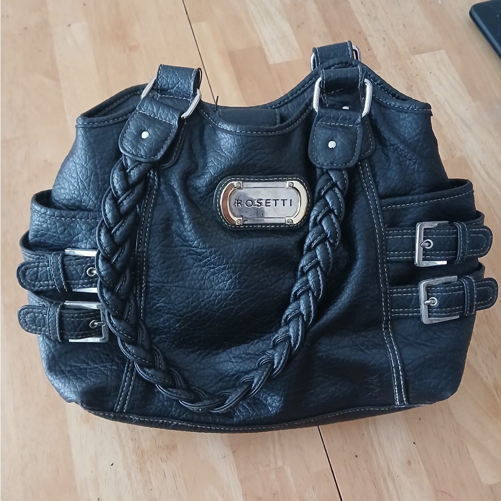 Rosetti Black Braided Shoulder Bag